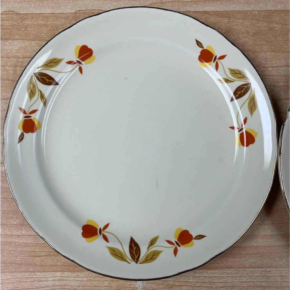 Vintage Hall's Superior Autumn Leaves 6" Plates Set of 2